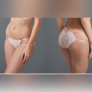 LIVIARA Dusty Pink strappy stretch lace Women's Panties NEW Size Medium